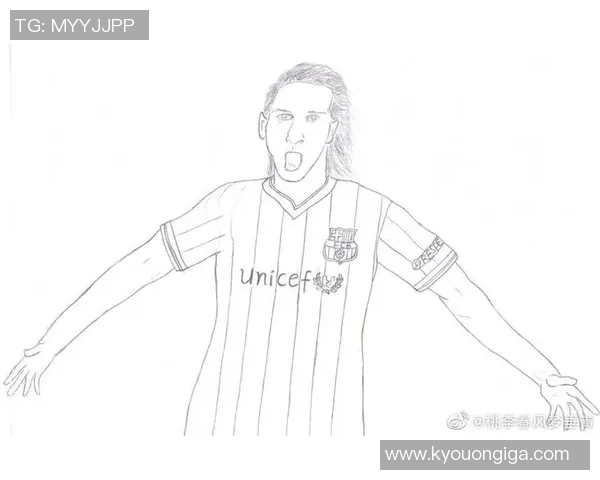 黑笔素描技艺展现足球明星独特魅力与风采的艺术之旅